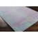 Tapis bleu / mauve à motif abstrait tissé à la machine Bevin