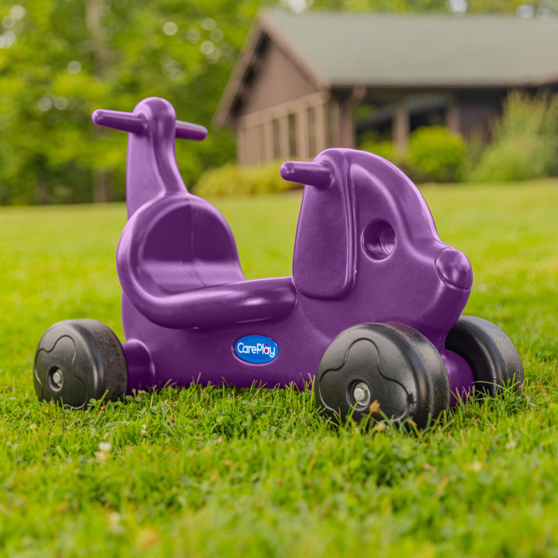 Purple Plastic 2-in-1 Push and Ride-on Puppy Toy