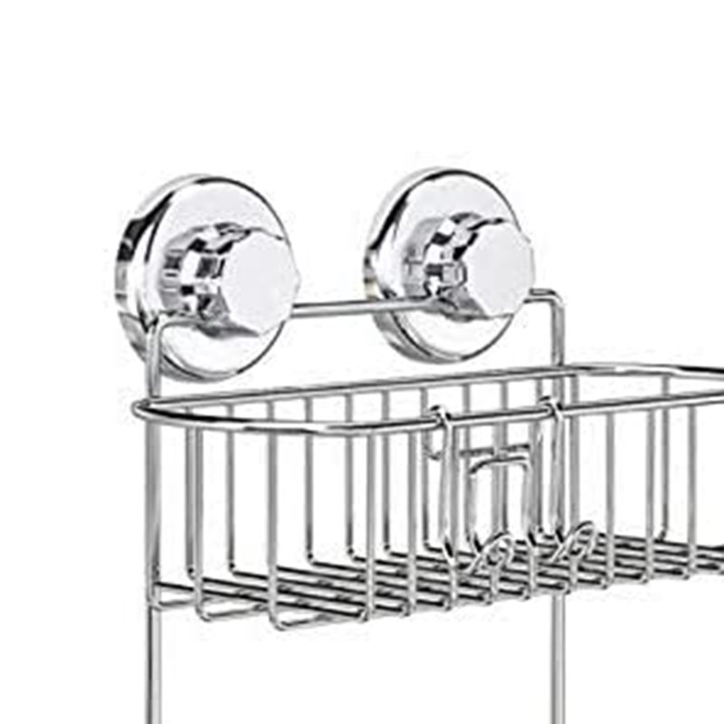 Serviteur de douche d'aspiration en acier inoxydable, Chrome