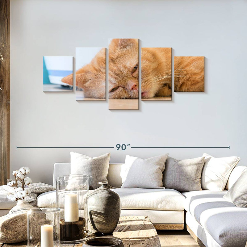 Sleeping Cat, 30" H x 68" W