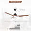 Ventilateur de plafond moderne à 3 pales de 52 po avec lumière DEL et télécommande Ladedra-371304764