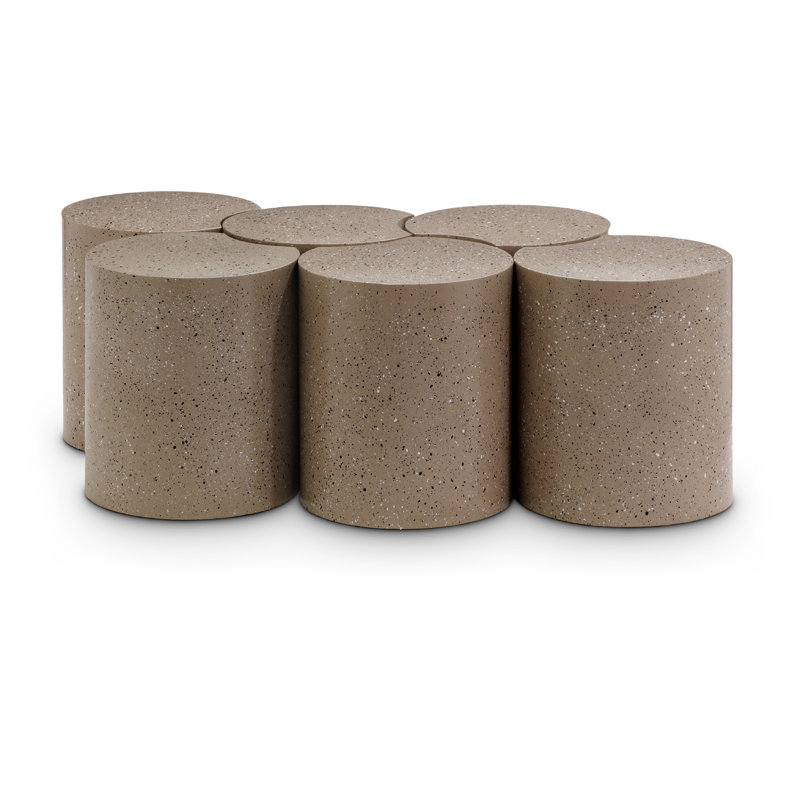 Ensemble de 6 tables de groupage Hylie Drum, Taupe