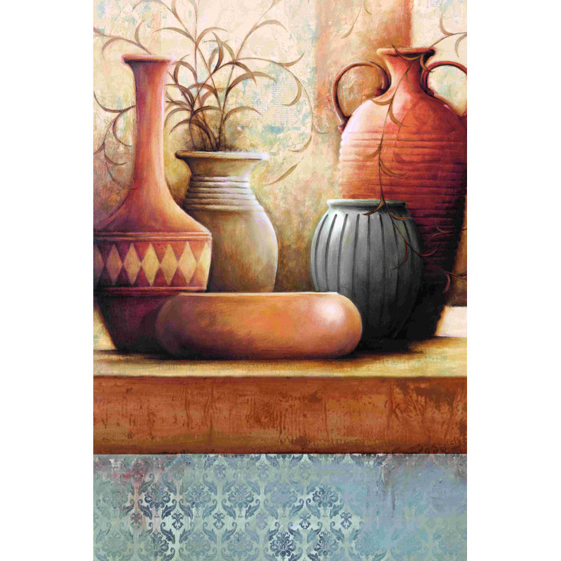 Pots de couleur claire - reproduction sur toile tendue, L 20 po x H 30 po