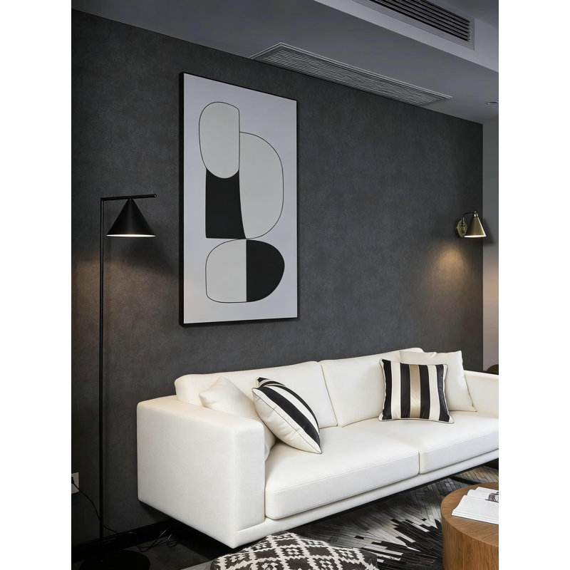 Rouleau de papier peint adhésif noir - Vinyle auto-adhésif épais et imperméable pour murs, meubles, armoires et comptoirs | Amovible et sans résidus