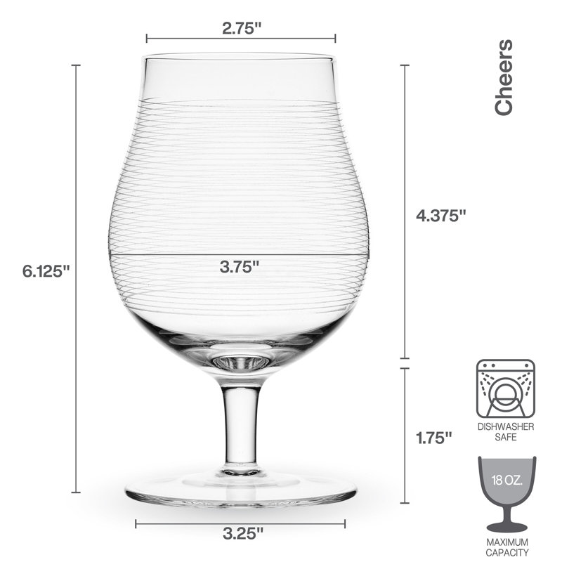 Cheers 18 oz. Belgian Beer Glasses