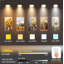Paquet de 6 luminaires de plafond minces modernes sans style minimaliste avec 5CCT sélectionnables et mode veilleuse ambre, blanc-129770329-129770332