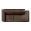 Causeuse modulaire en cuir 2 pièces Bange espresso Bange-1001291506-1001291504