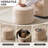 Modern Round Storage Ottoman , Beige-27032895