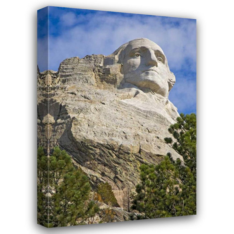 «Loon Peak® Lord», Fred, toile tendue avec châssis: SD, président George Washington au mont Rushmore, H 48 po x l 33 po