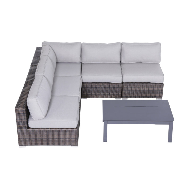 Ensemble de conversation modulaire 8 pièces avec coussins Sunbrella Miami