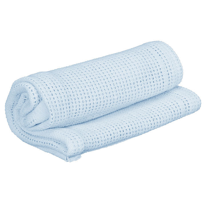 Cotton Baby Blanket, Blue
