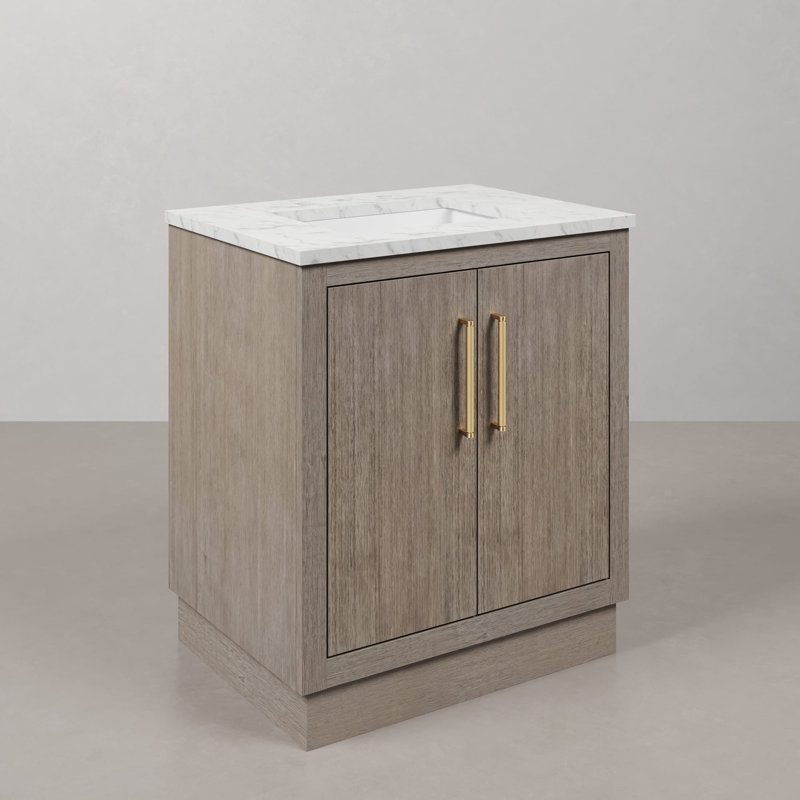 Hugo 30'' W Single Vanity, Satin Gold