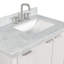 Meuble-lavabo simple 36 po en bois massif avec plateau en marbre de Carrare 1,5 po, évier droit et rectangulaire-292796655-292796652-292796640
