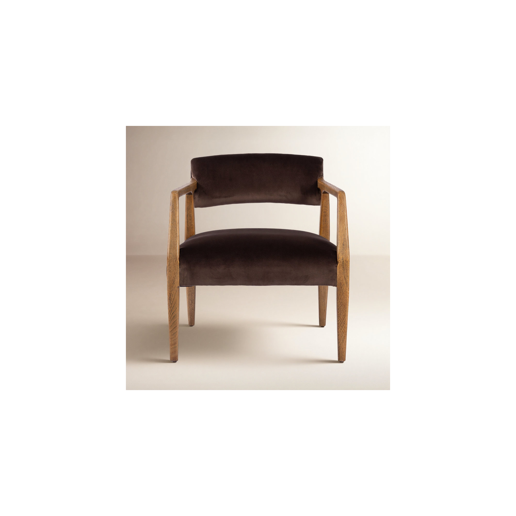 Berthe Armchair, Surrey Cocoa Cotton Blend