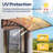 Polycarbonate Window Door Awning Canopy Brown with Black Bracket-51203728