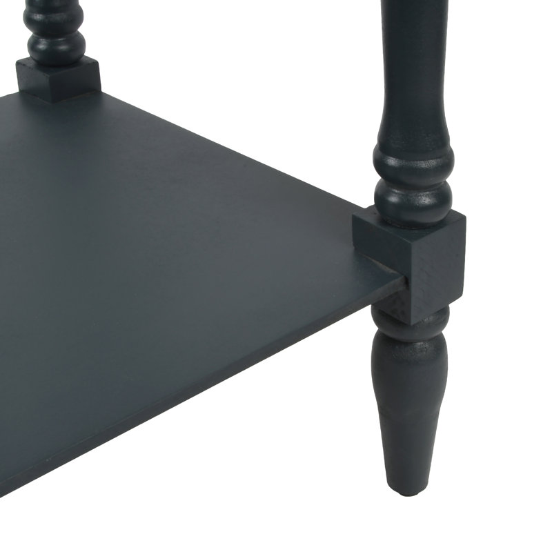 Decor Therapy Simplify Accent Storage Shelf End Table, Traditional Style, Navy 24" X 19.5" X 15.75"