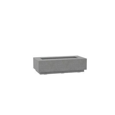 Gemmell Rectangle Concrete Smokeless Fire Pit Table