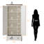 Armoire de rangement de grande hauteur de 72 po avec tablettes réglables, blanc Chimira-1343248506