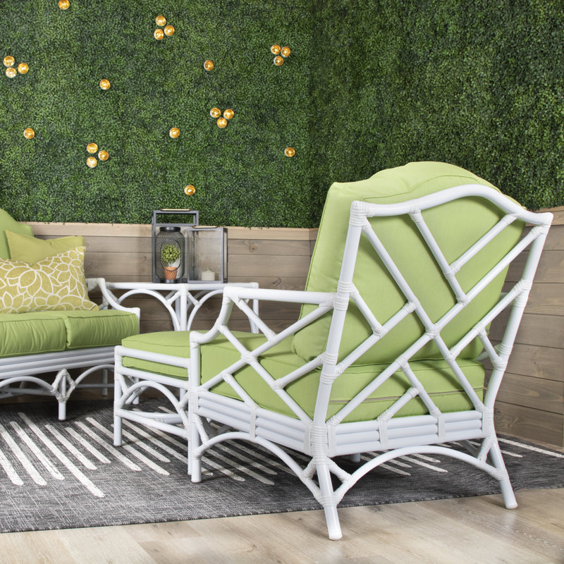 Chippendale Outdoor Lounge Chair, Canvas Macaw Sunbrella® Canvas