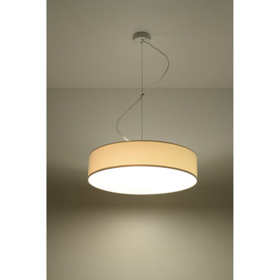 Brescia 3 - Light White Drum Pendant