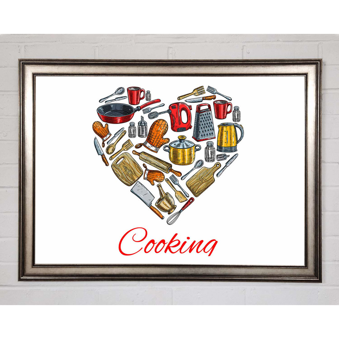 I Love Cooking 1 - Einzelne Bilderrahmen Kunstdrucke