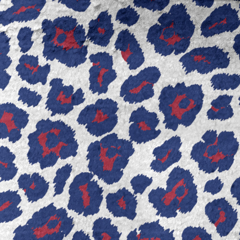 Lucida Bath Towel, Microfiber, White/Red/Dark Blue