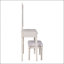 Bureau de coiffeuse polyvalent avec tabouret et grand espace de rangement pour le bureau à domicile