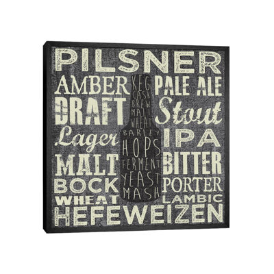Beer Sign III by Erin Clark - Single Picture Frame Print on Canvas
