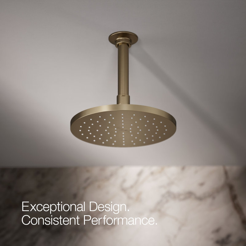 Contemporary Rain Shower Head, 1.75 GPM, Vibrant Brushed Bronze, Round 