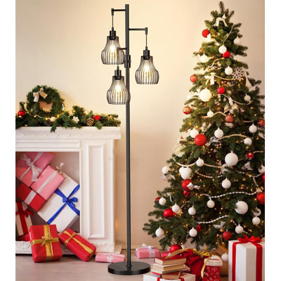 Dimmable Floor Lamp,Farmhouse Industrial Floor Lamp Standing Tree Lamp