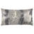Grey Silver Metallic Abstract Pattern Lumbar Pillow
