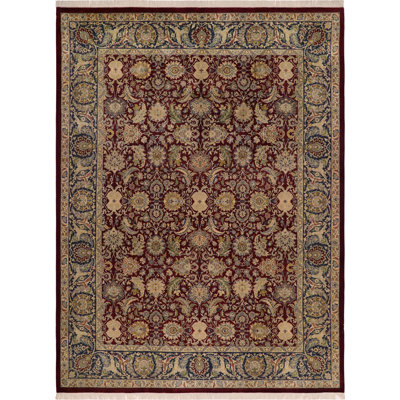 Tapis oriental en laine brun / rouge 9 pi 1 po x 12 pi 2 po Aaru