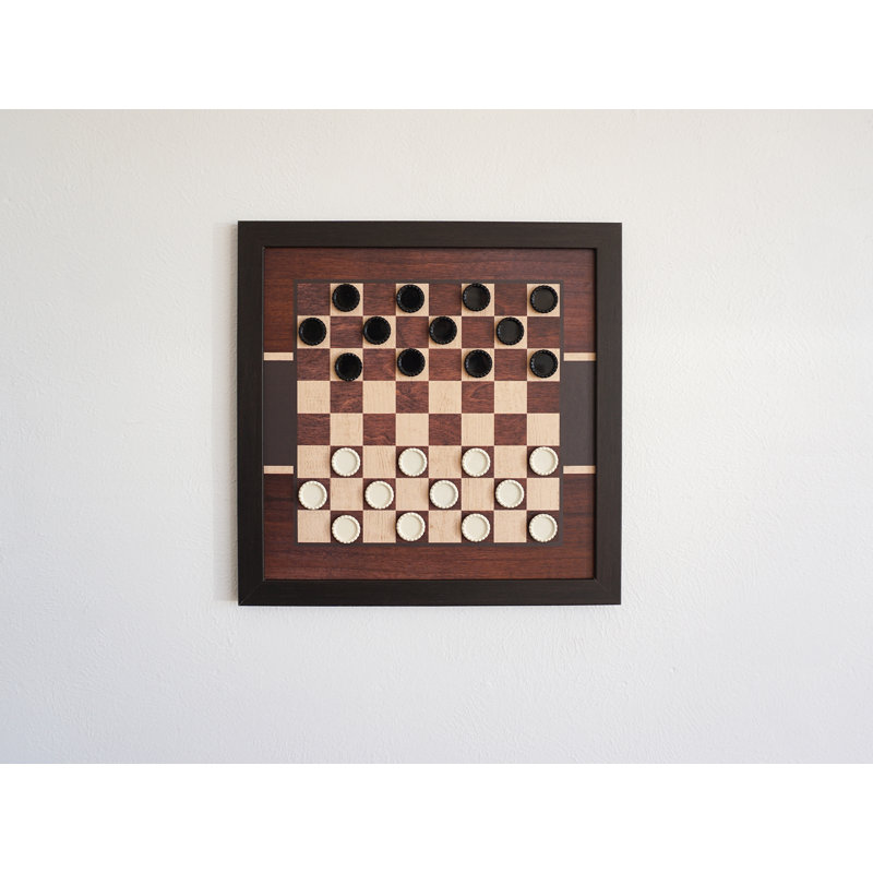 Magnétique décoration murale à carreaux bois foncé