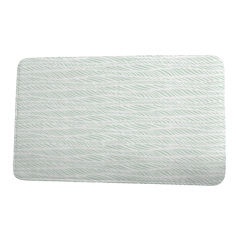 Tapis de bain Rolling Waves Doss, H 18 po x L 30 po, Vert