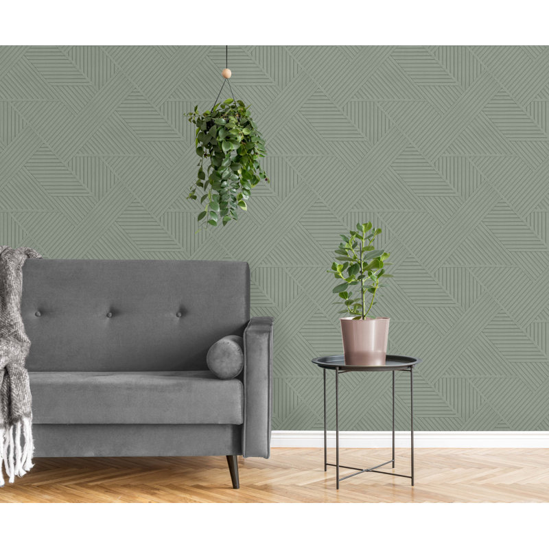Kasmir 53cm x 10.5cm Matte Wallpaper Roll, Green