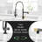 Kitchen Faucet With Pull Down In Black And Gold, 360 Degree Rotation, User- + Gold Faucet, Single Handle, Robust Build Quality