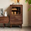 Simple Single Door Glass Accent Cabinet