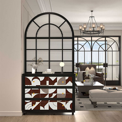 French-style retro abstract entrance cabinet
