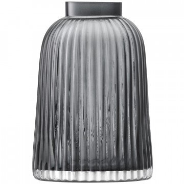 Handmade Glass Table Vase, Gray, 10.2362" H x 7.4803" W x 7.4803" D