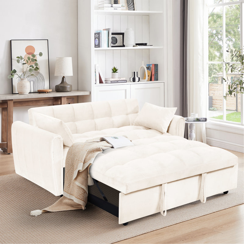 Canapé-lit pliable polyvalent avec dossier et rangement réglables, idéal pour n'importe quelle pièce.