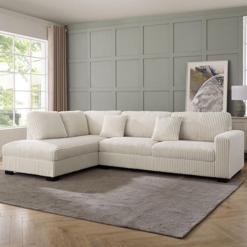 Tristan Corner Sofa, Left Hand Facing, Cream Teddy 
