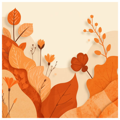 Autumn Foliage Illustration Double Sided Throw Pillows