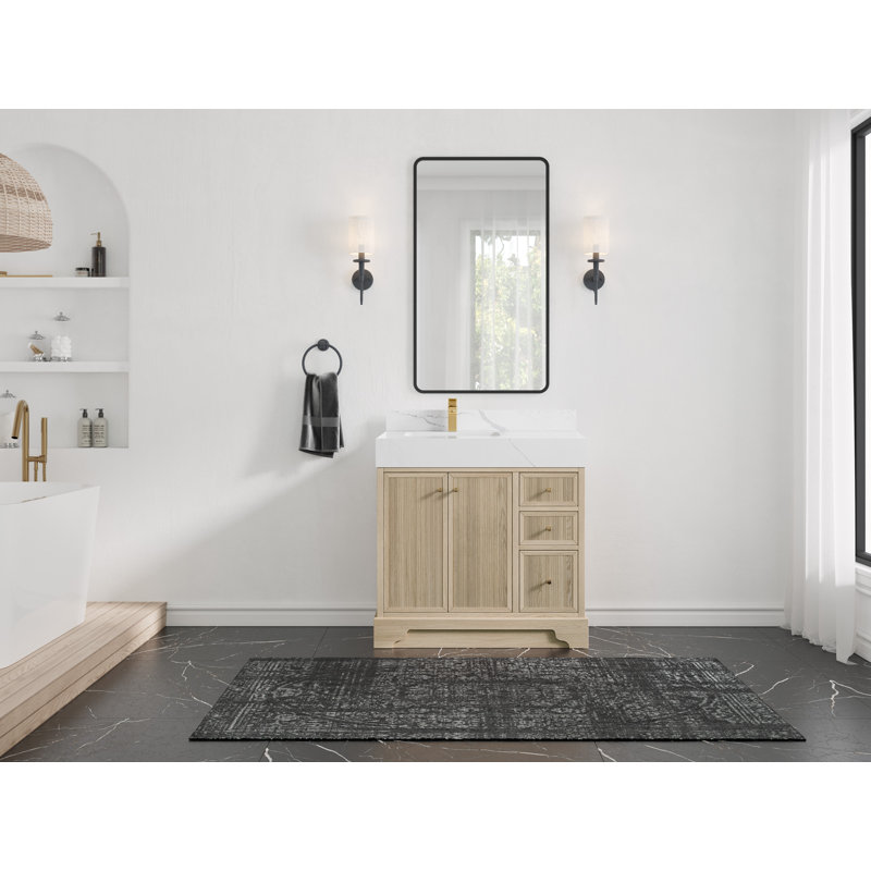 Manhattan X P 22 po Meuble-lavabo de salle de bain D, Calacatta Laza