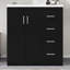 Meuble-lavabo 30 po avec lavabo en céramique, armoire de rangement autoportante avec 3 tiroirs et portes à fermeture douce, structure en bois massif-642190459