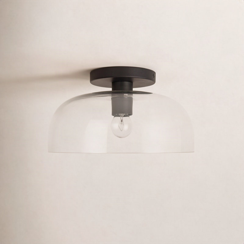 Plafonnier semi-encastré 12 lumières 1 lumière Blakehurst, Noir mat