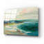 Art mural en verre épique «Pastel Lake» par Silvia Vassileva, 16 po x 12 po