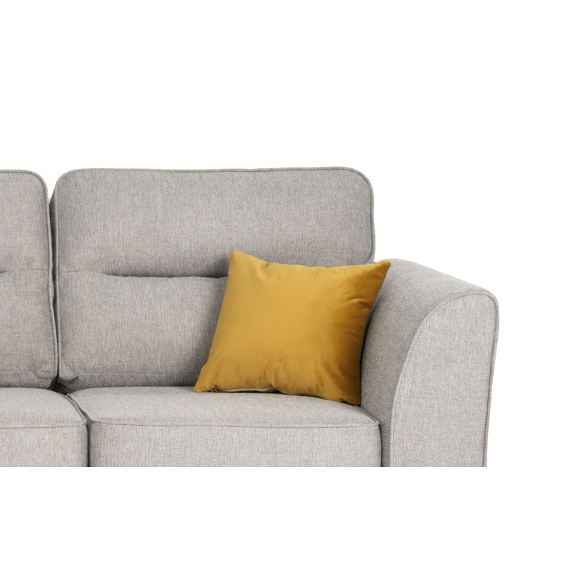 Marryn Upholstered Corner Sofa, Symmetrical, Light Grey