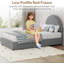 Lit plateforme tapissier Boucle avec tiroirs de rangement et tête de lit ronde, ultra-silencieux-2133306792-2133306799