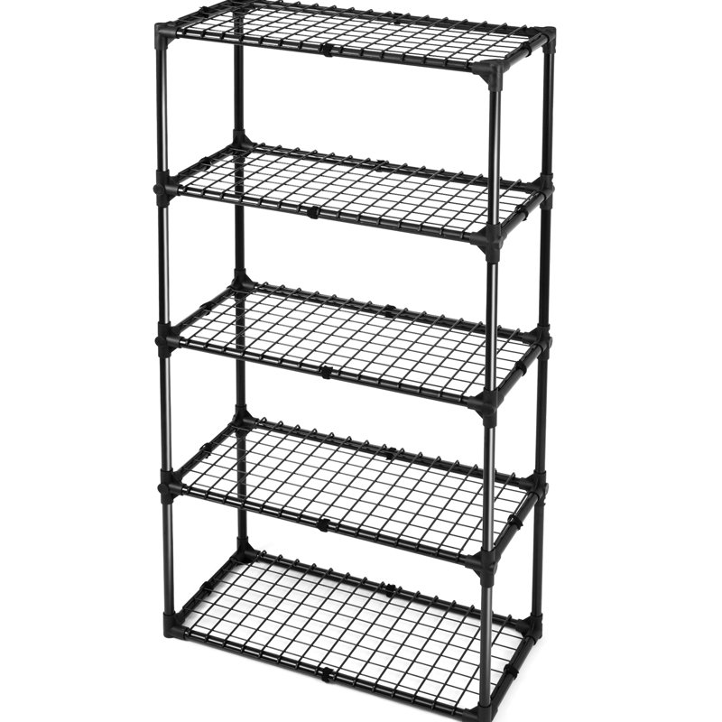 5-Shelf Shelf With Cover - For Office Efficiency Wire Rack Rust Versatile Homes
