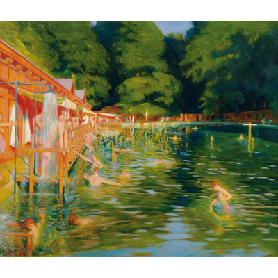 "Piscine" par Ludwig Ferdinand Graf - Art sur toile tendue avec châssis